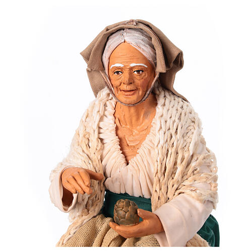 Sitting elderly woman with artichoke 30cm Neapolitan Nativity Scene 2