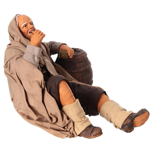 Homme allongé tonneau et artichaut 30 cm crèche napolitaine 4