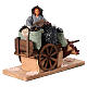 Animated chestnut vendor with wooden cart for 12 cm Neapolitan Nativity Scene s3