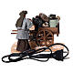 Castagnara in movimento con carretto in legno Presepe Napoletano 12 cm  s5