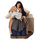 Woman stuffing a pillow: animated figurine for 12 cm Neapolitan Nativity Scene s1