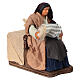 Woman stuffing a pillow: animated figurine for 12 cm Neapolitan Nativity Scene s3