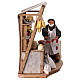 Ruchoma figurka sprzedawcy serów z ladą - szopka neapolitańska 12 cm s4