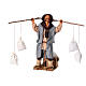 Man with 4 hanging bags: animated figurine for 24 cm Neapolitan Nativity Scene s1