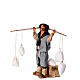 Man with 4 hanging bags animated 24cm Neapolitan Nativity Scene s3