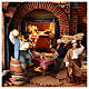 Setting 55x40x67 cm illuminated with 13 cm Neapolitan Nativity figurines s4