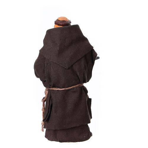 Heiliger Franziskus, stehend mit Buch, neapolitanischer Stil – für 10 cm Krippe 4