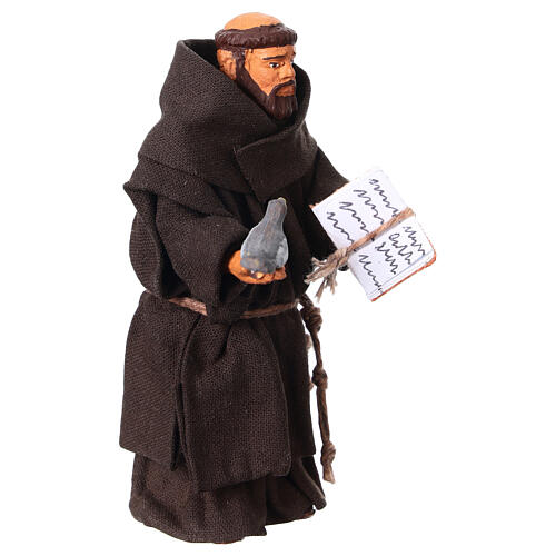 Święty Franciszek stojący - figurka 10 cm, szopka neapolitańska 2