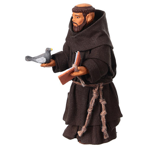 Święty Franciszek stojący - figurka 10 cm, szopka neapolitańska 3
