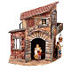 Maison 35x21x35 cm panier mouvement 10 cm crèche napolitaine s1