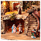 Illuminated Neapolitan Nativity Scene with fountain, 50x30x40 cm, figurines of 8 cm s4