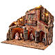 Décor éclairé maison panier en mouvement 30x60x50 cm crèche napolitaine 12 cm s3