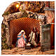 Lighted home setting with moving basket 30x60x50 cm Neapolitan Nativity Scene 12 cm s2