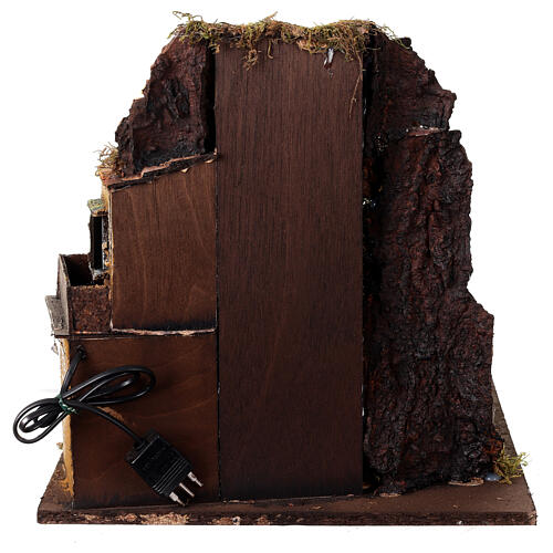 Beleuchtete Krippenszene – neapolitanischer Stil, Modul 1/6, für 8 cm Krippe, 35 × 35 × 35 cm 5