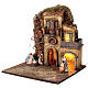 Crèche napolitaine éclairée module 1/6 35x35x35 cm s3