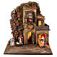 Presepe napoletano illuminato modulo 1/6 35x35x35 cm s1