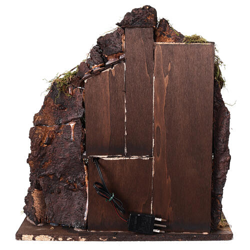 Beleuchtete Krippenszene – neapolitanischer Stil, Modul 3/6, für 8 cm Krippe, 35 × 35 × 37 cm 5