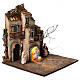 Neapolitan Nativity Scene of 8 cm with lights, 3/6 block, 35x35x37 cm s2