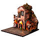 Illuminated Neapolitan Nativity Scene for 8 cm characters, 35x35x35 cm, unit 4/6 s3