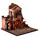 Presepe Napoletano 8cm illuminato 35x35x35 cm modulo 4/6  s4