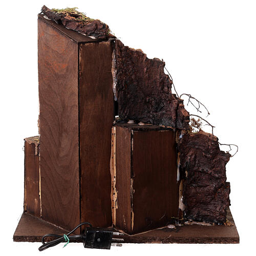 Belén napolitano 8 cm módulo 5/6 iluminado 35x35x37 cm 5