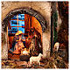 Illuminated Neapolitan Nativity Scene with sea 10 cm 50x40x65 s2