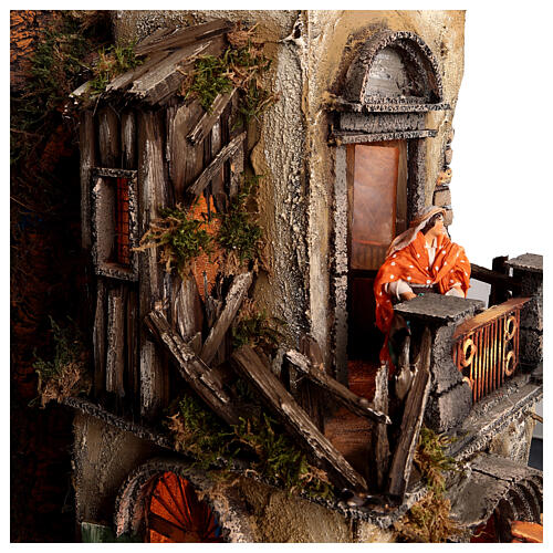 Presepe napoletano illuminato 12 cm Marechiaro 50x60x74 cm  9