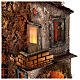 Pueblo iluminado molino movimiento 80x35x55 cm belén napolitano 8 cm s8