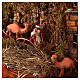 Animated lighted village with mill 80x35x55 cm Neapolitan Nativity Scene 8 cm s7