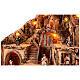 Corner village with lights, animated mill and fountain for 10 cm Neapolitan Nativity Scene, 70x95x75 cm s3