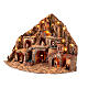 Corner village with lights, animated mill and fountain for 10 cm Neapolitan Nativity Scene, 70x95x75 cm s7