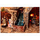 Corner village with lights, animated mill and fountain for 10 cm Neapolitan Nativity Scene, 70x95x75 cm s9