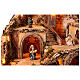 Illuminated corner village 70x95x75 cm moving mill fountain Neapolitan nativity scene 10 cm s6