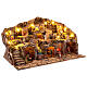 Pueblo iluminado con fuente real 50x80x50 cm Belén napolitano 8 cm s3
