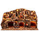 Pueblo iluminado con fuente real 50x80x50 cm Belén napolitano 8 cm s8