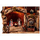 Lighted Neapolitan nativity scene setting 30x50x60 cm fountain 8 cm s2