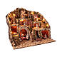 Lighted Neapolitan nativity village 70x45x60 cm waterfall animated mill 10 cm s3