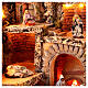 Lighted Neapolitan nativity village 70x45x60 cm waterfall animated mill 10 cm s7