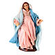 Pregnant Mary statue terracotta fabric 10 cm Neapolitan nativity scene s1