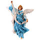 Anjo de terracota h 18 cm azul céu presépio napolitano s1