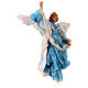 Anjo de terracota h 18 cm azul céu presépio napolitano s2