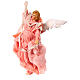 Pink angel, fabric and terracotta figurine for 18 cm Neapolitan Nativity Scene s2