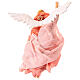 Pink angel, fabric and terracotta figurine for 18 cm Neapolitan Nativity Scene s4