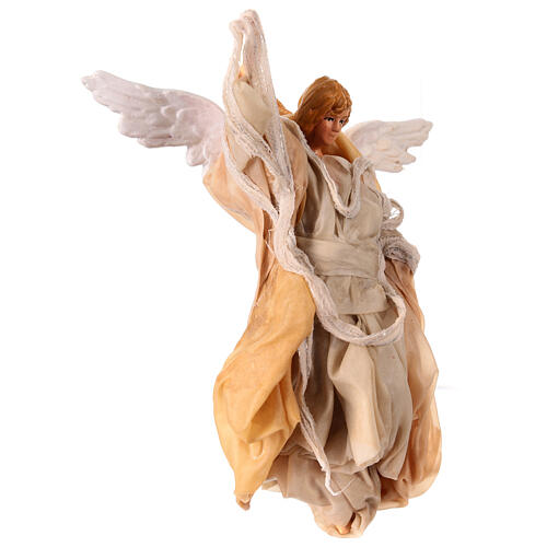 Angelo beige in terracotta presepe napoletano h 15 cm 3