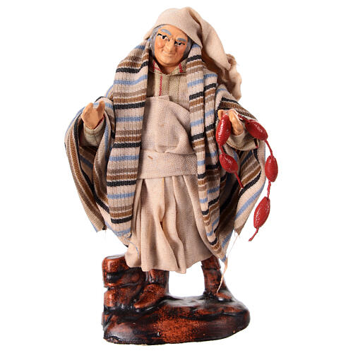 Figura carnicero terracota 10 cm belén napolitano 1