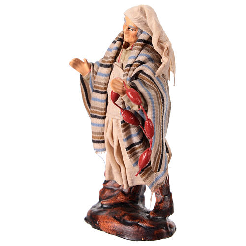 Statuina macellaio terracotta 10 cm presepe napoletano 2