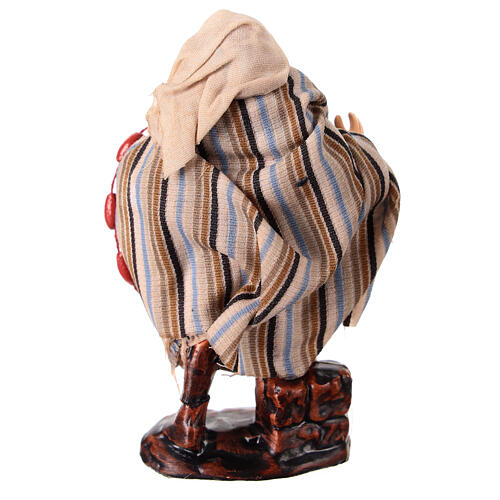 Statuina macellaio terracotta 10 cm presepe napoletano 4