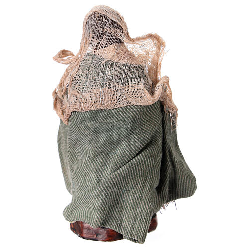 Estatueta mulher com vassoura 10 cm terracota presépio napolitano 4