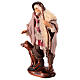 Pastore con cane presepe napoletano h 10 cm terracotta stoffa s2
