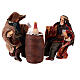 Card players for Neapolitan Nativity Scene, h 10 cm, terracotta and fabric s1